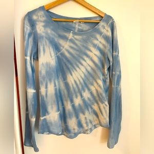 Gap Tie Dye Waffle Knit Thermal Long Sleeve